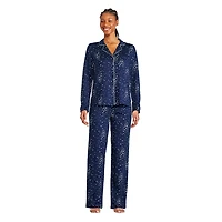 George Women's Notch Collar Pajama 2-Piece Set, Sizes XS-XXL
