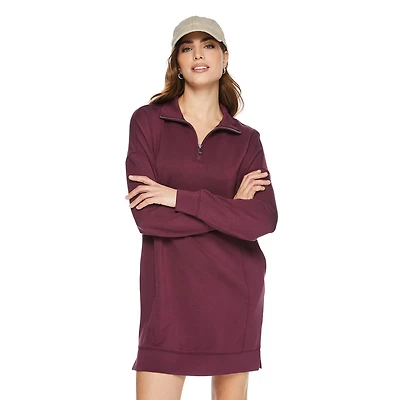 Robe en tricot doux à fermeture éclair 1/4 George pour femmes Tailles TP–TTG