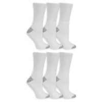 Fruit of the Loom Ladies Cuff Socks - 6 Pairs