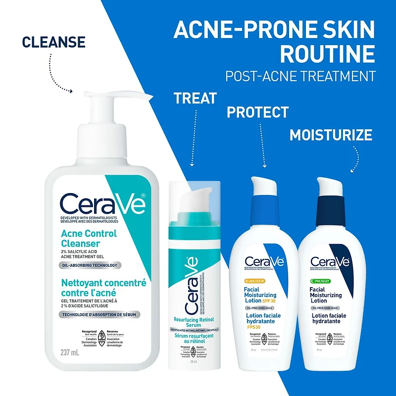 CeraVe Acne Control Cleanser | 2% Salicylic Acid Face Wash with Purifying Clay for Oily Skin and Blackheads | Fragrance-Free, Paraben-Free & Non-Comedogenic | 473 mL, Formulated to help clear acne