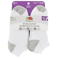 Fruit of the Loom Women's 6 Pair Low Cut Socks, Sizes 4-10