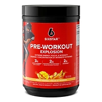 Six Star Preworkout Explosion, Pre Workout Powder for Men and Women with Creatine Monohydrate and Beta Alanine for Energy, Focus and Intensity, Energy Powder, Peach Mango (60 Servings), 60 Serving, 417g