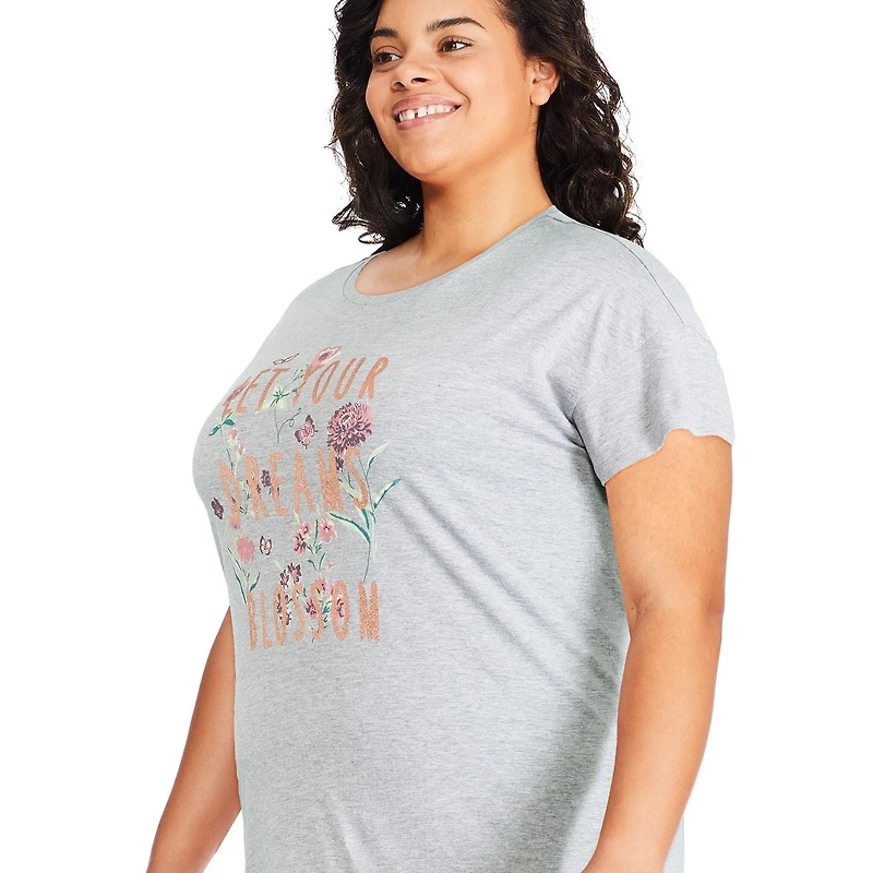 Chemise de nuit à encolure ras du cou George Plus pour femmes