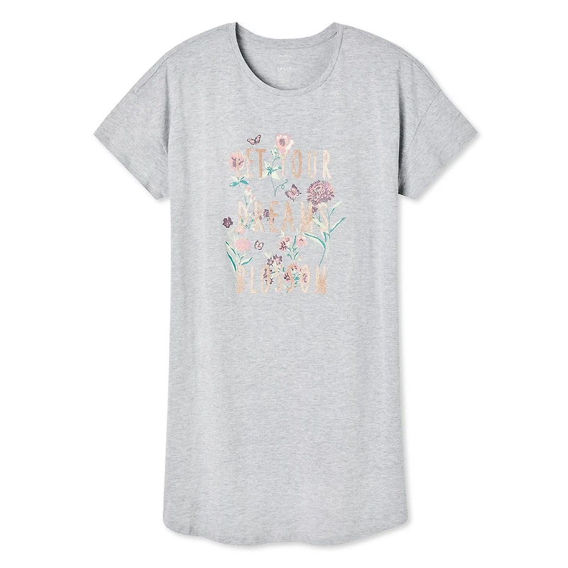 Chemise de nuit à encolure ras du cou George Plus pour femmes