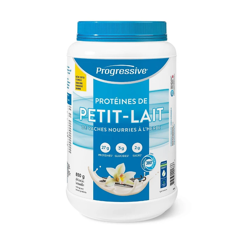 Progressive Protéine de lactosérum nourrie à l'herbe délice à la vanille 850 g