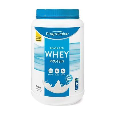 Progressive Grass Fed Whey Protein Powder, 27 g, Unflavoured, 850 g