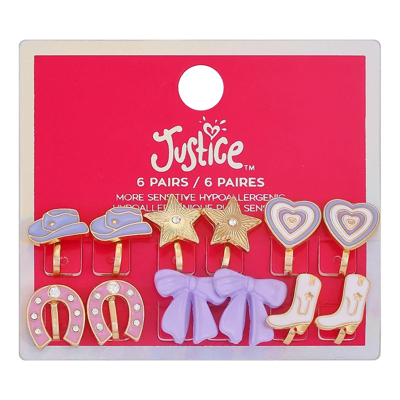 Ensemble de boucles d'oreilles Justice