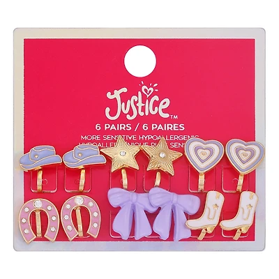 Ensemble de boucles d'oreilles Justice