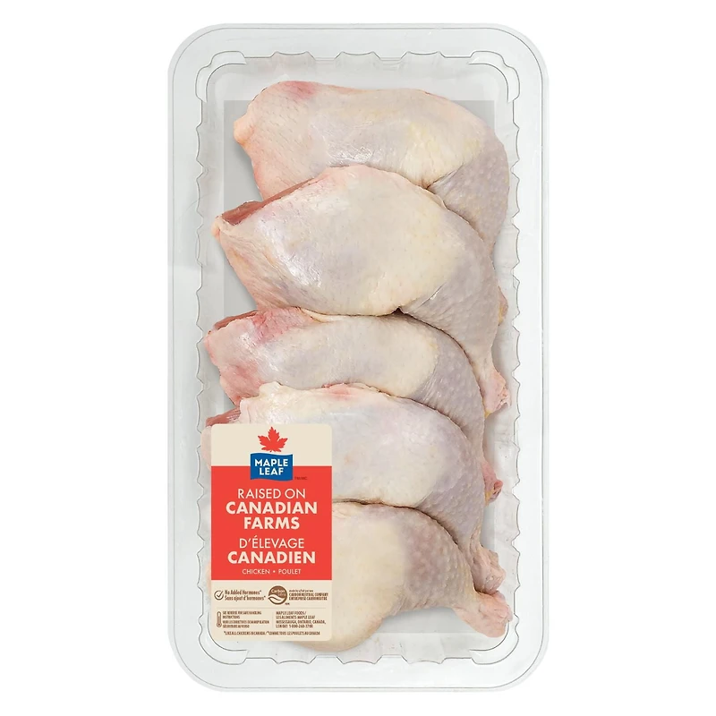 Maple Leaf Chicken Leg Quarters, 5 Leg Quarters, 1.53 - 1.87 KG