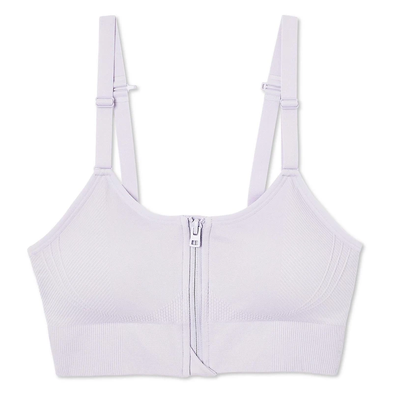 Athletic Works Women's Zipper Bra