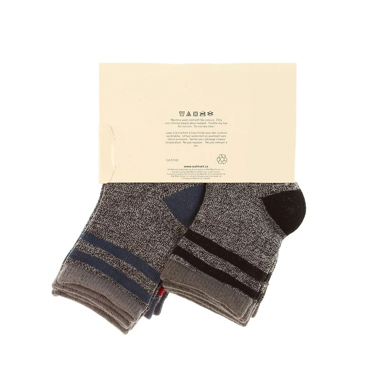 George Baby Boys Crew Socks with Grippers 6-Pack, • 0-12 months, Shoe size 0-3 <br>• 12-24 months, Shoe size 2-5 <br>• 24-36 months, Shoe size 5-8
