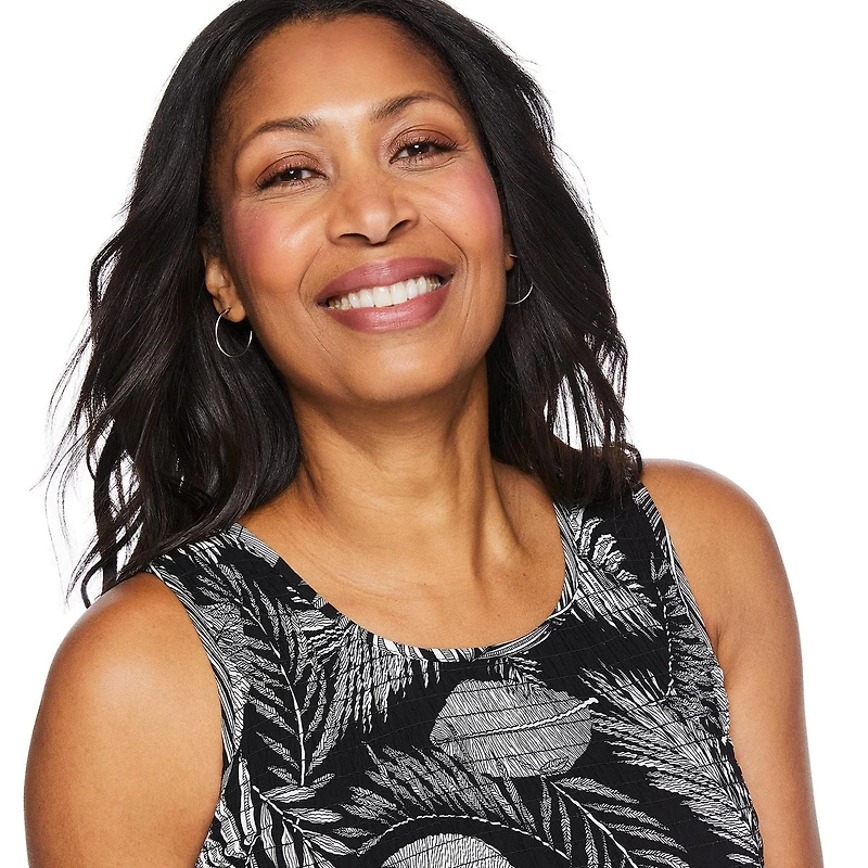 Robe sans manches à smocks Iyla pour femmes Tailles P-TTG
