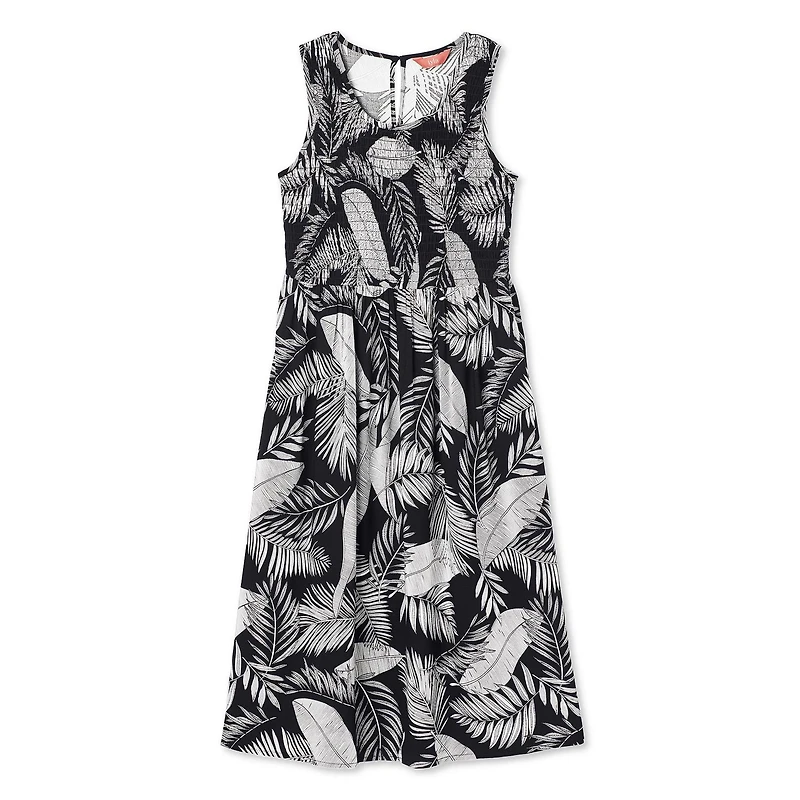 Robe sans manches à smocks Iyla pour femmes Tailles P-TTG