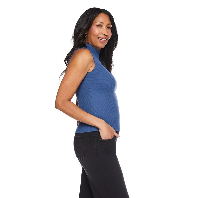 Iyla Women's Mock Neckline Rib Top