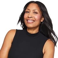 Iyla Women's Mock Neckline Rib Top, Sizes S-XXL