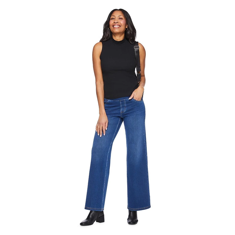 Iyla Women's Mock Neckline Rib Top, Sizes S-XXL