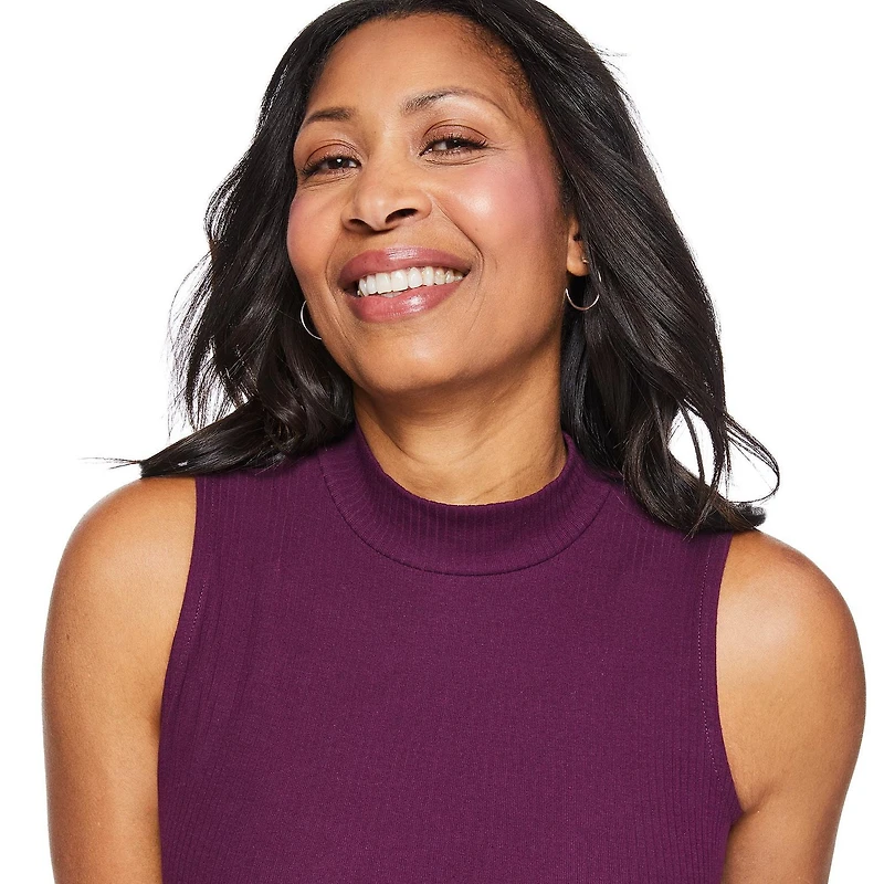 Iyla Women's Mock Neckline Rib Top