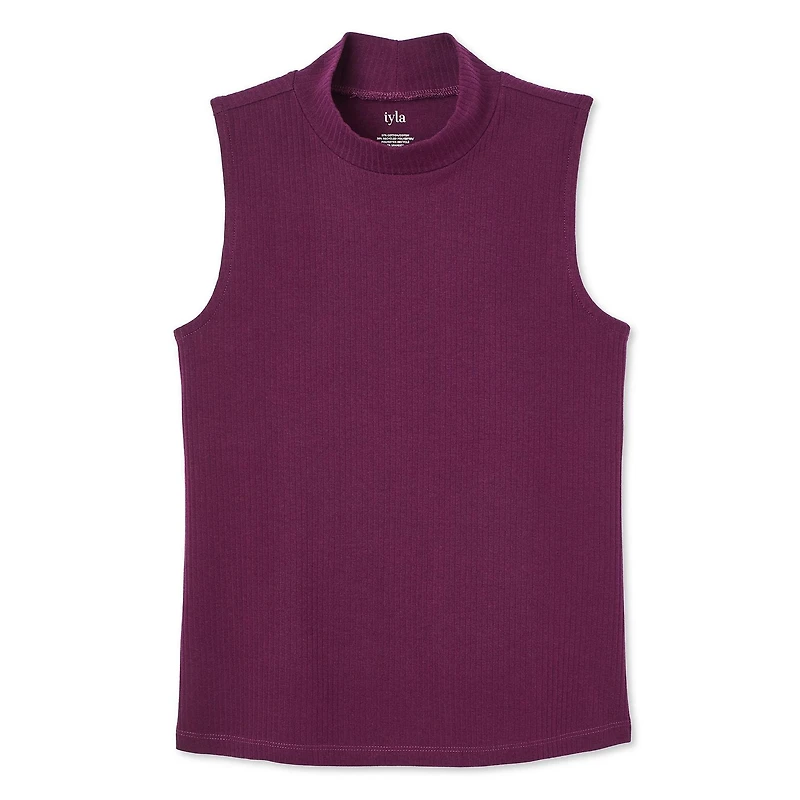 Iyla Women's Mock Neckline Rib Top