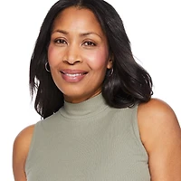 Haut côtelé à col droit Iyla pour femmes