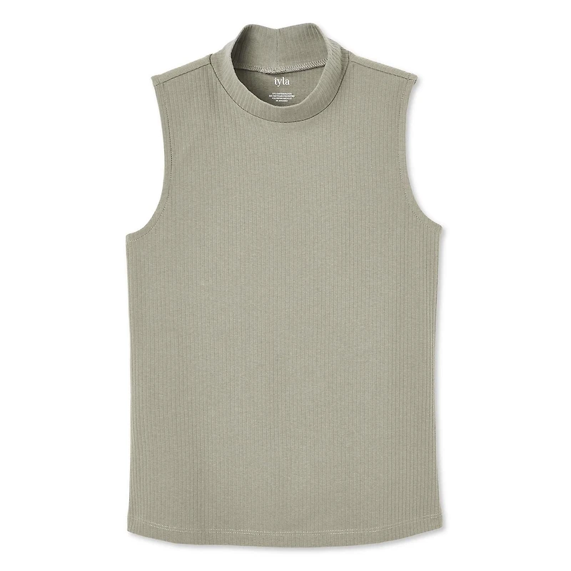 Haut côtelé à col droit Iyla pour femmes