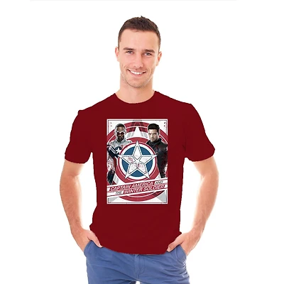 T-shirt à manches courtes Marvel Captain America et Winter Soldier pour hommes
