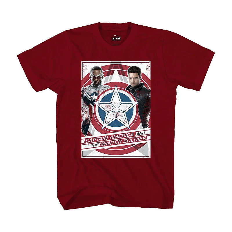 T-shirt à manches courtes Marvel Captain America et Winter Soldier pour hommes