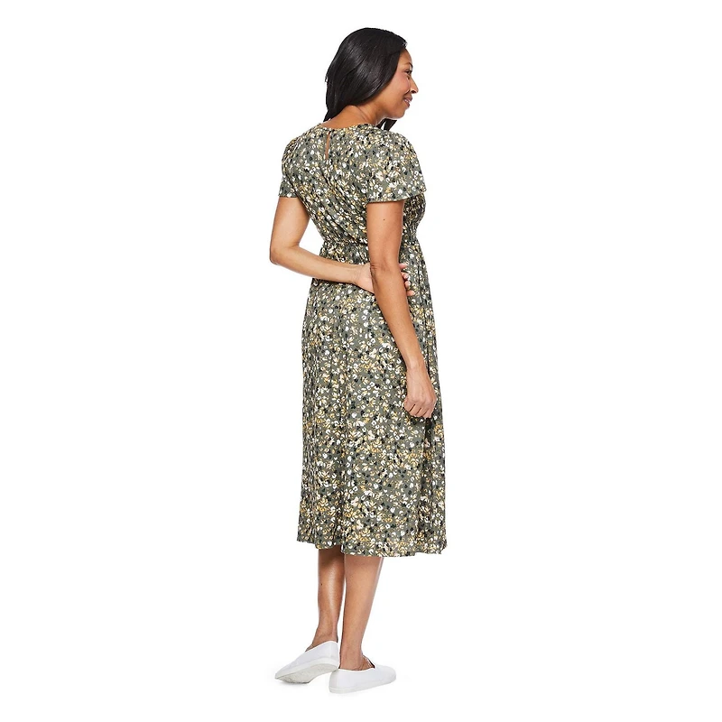 Robe maxi à corsage et manches smocks Iyla pour femmes