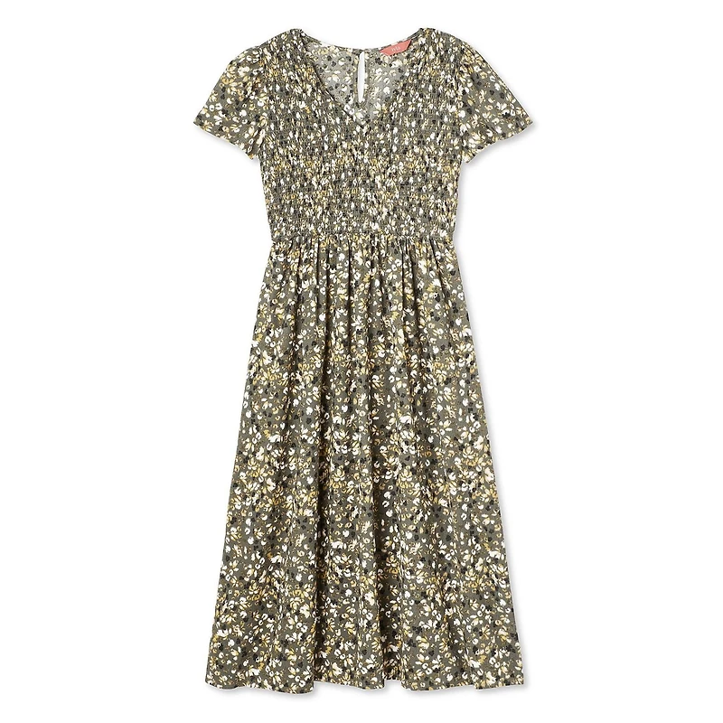 Robe maxi à corsage et manches smocks Iyla pour femmes