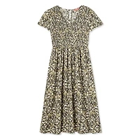 Robe maxi à corsage et manches smocks Iyla pour femmes