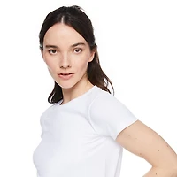 Athletic Works Women's Seamless Cropped Tee, Sizes XS-XXL