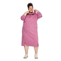 Robe mi-longue en molleton avec capuchon George Plus pour femmes