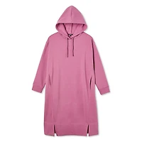 Robe mi-longue en molleton avec capuchon George Plus pour femmes