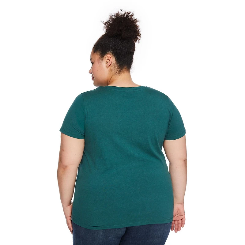 T-shirt à encolure ras du cou The Pink Closet Plus pour femmes