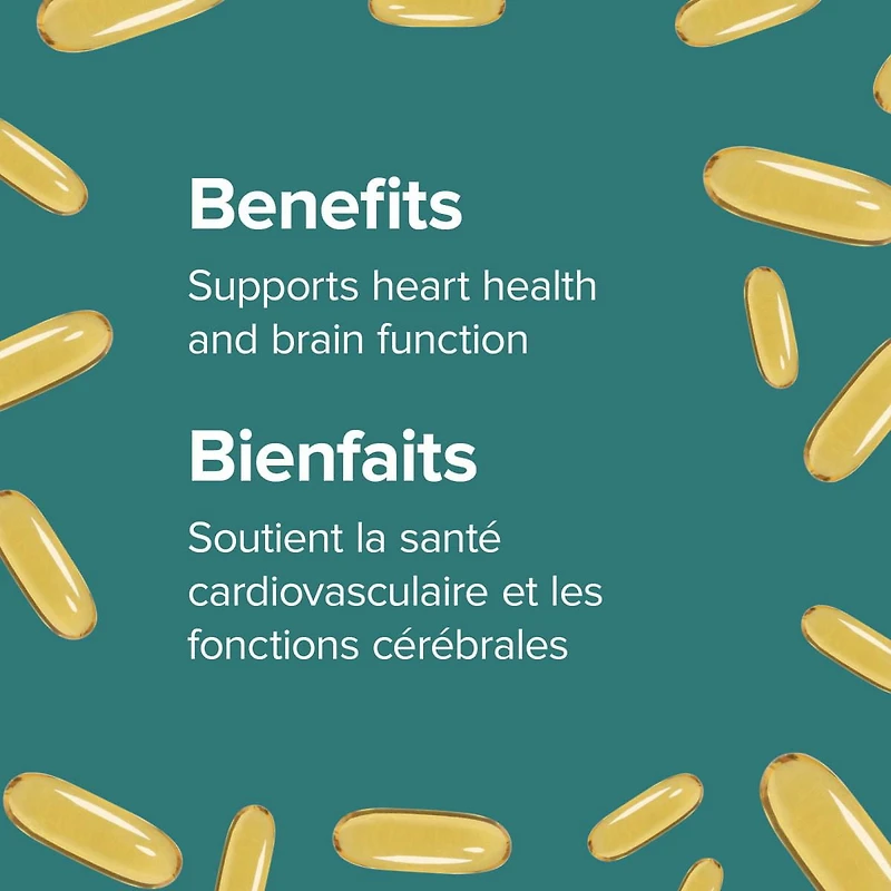 Webber Naturals® Wild Alaskan Salmon & Fish Oil, 300 mg EPA/DHA, Supports Heart and Brain, 220 Clear Enteric Softgels