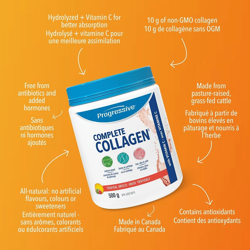 Progressive Collagène complet brise tropicale 500 g