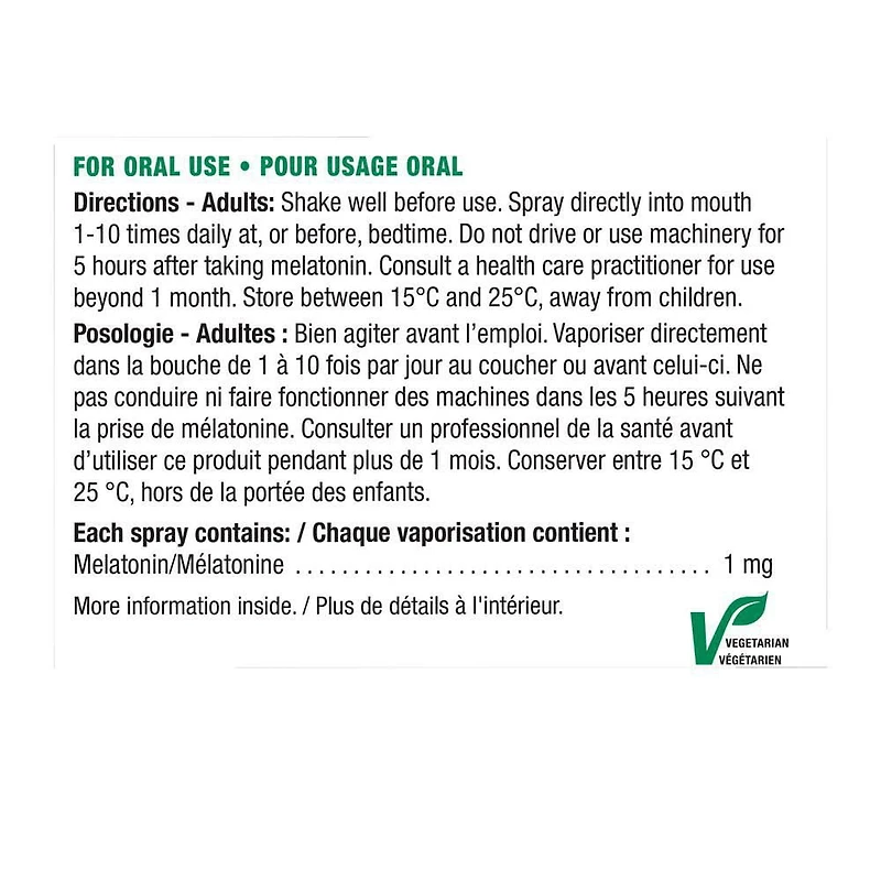 Jamieson Mélatonine Vapo Sommeil - Menthe naturelle 58 ml