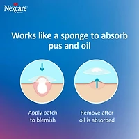 Nexcare™ Thin and Transparent Acne Patch BA-039-CA, 1 mm x 15 mm x 12 mm + 1 mm x 24 mm x 10 mm, Nexcare™ Acne Patch BA-039-CA