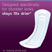 Poise Ultra Thin Incontinence Pads, 4 Drop Moderate Absorbency, Long Length, 48 Count