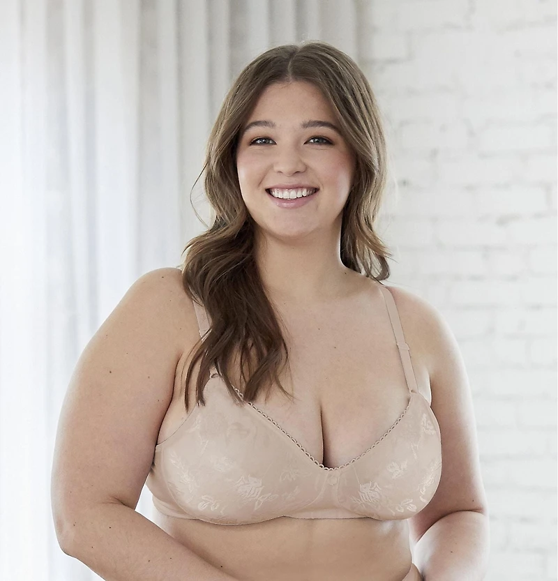 Bestform 9706222 Floral Jacquard Wireless Soft Cup Bra with Lightly-Lined Cups