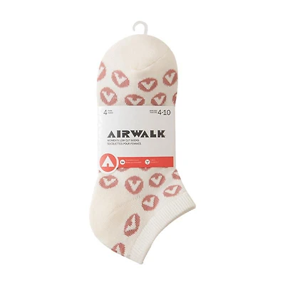 Airwalk Ladies 4pk Low Cut Socks