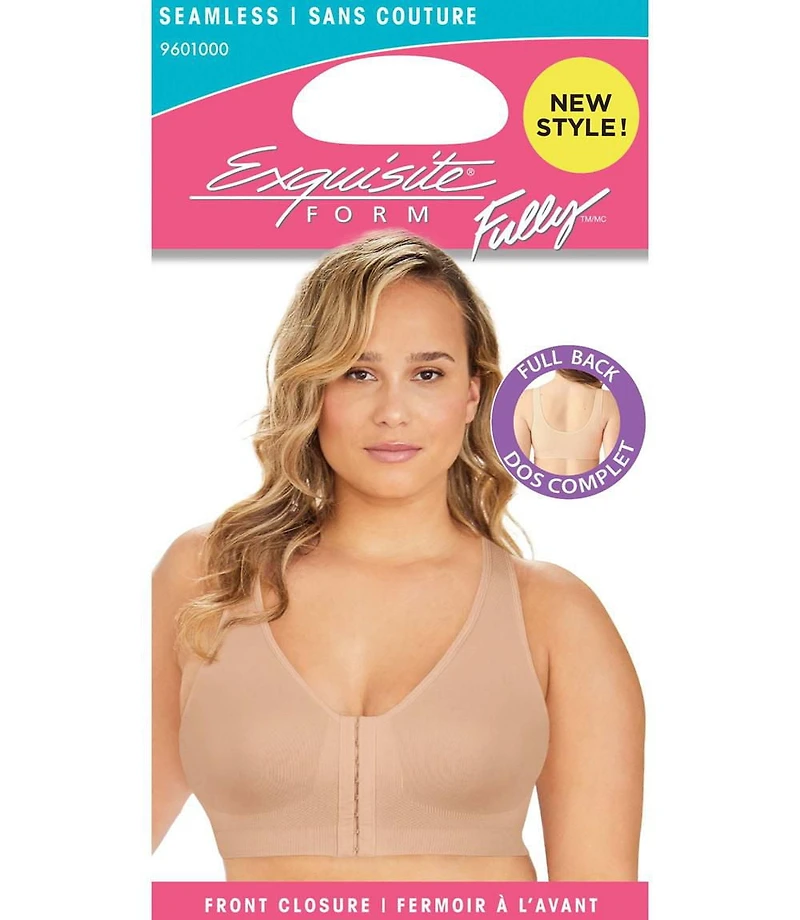 Exquisite Form #9601000 FULLY Seamless Full-Coverage Bra, Wire-Free, Front Closure, Available Sizes - M 3XL