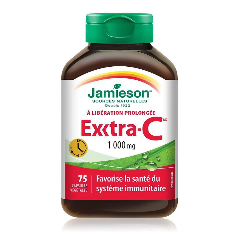 Jamieson Exxtra-C Vitamin C 1,000 mg Timed Release Capsules, 75 capsules