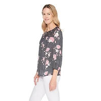 Chemisier paysan avec garniture en dentelle Iyla pour femmes