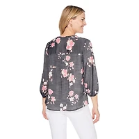 Chemisier paysan avec garniture en dentelle Iyla pour femmes