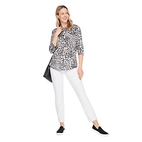 Iyla Women's 3/4 Sleeve Burnout Tee, Sizes S-XXL
