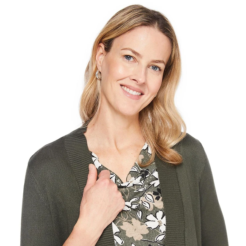Veste courte en tricot avec manches aux coudes Iyla pour femmes Tailles P-TTG