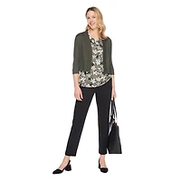 Veste courte en tricot avec manches aux coudes Iyla pour femmes Tailles P-TTG