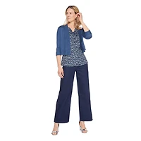 Veste courte en tricot avec manches aux coudes Iyla pour femmes Tailles P-TTG
