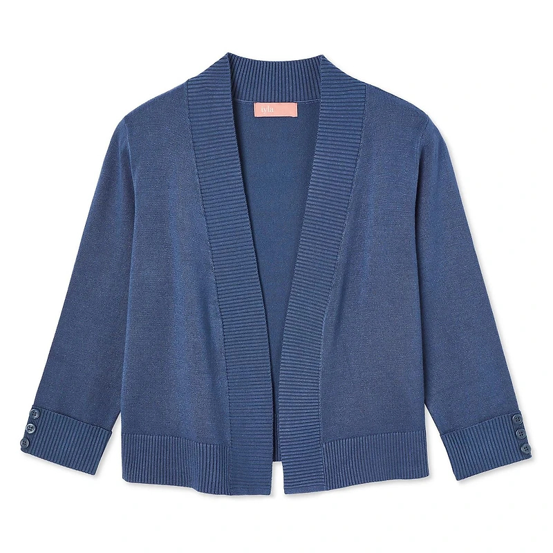 Veste courte en tricot avec manches aux coudes Iyla pour femmes Tailles P-TTG