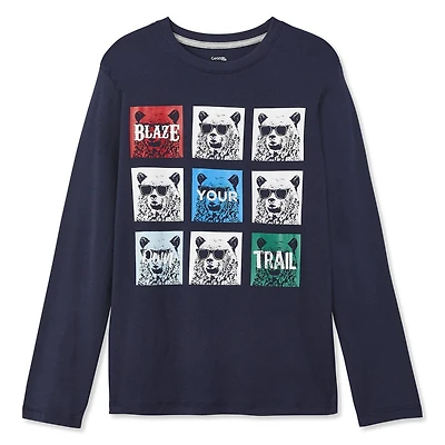 T-shirt à manches longues avec imprimé George pour garçons